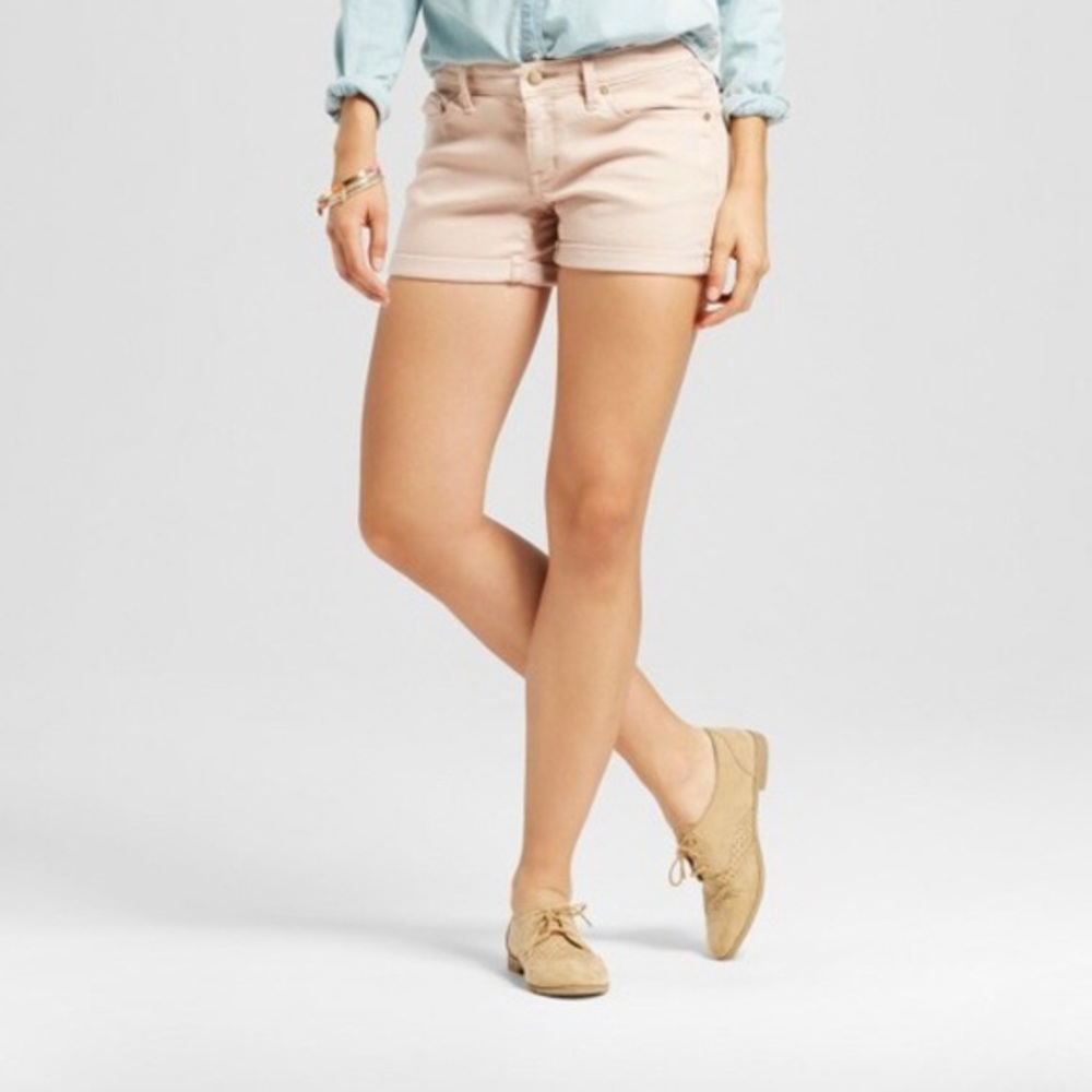 Mossimo Pink Mid-Rise Midi Shorts